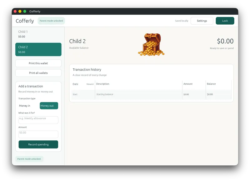 Cofferly preview screenshot