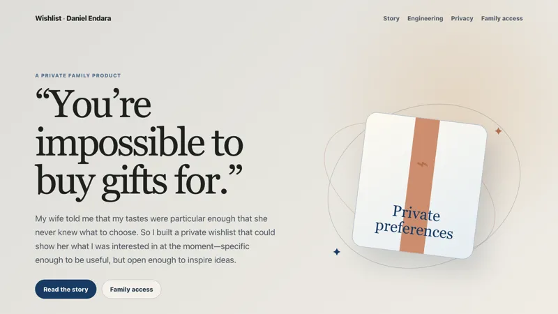 Shared Wishlist preview screenshot